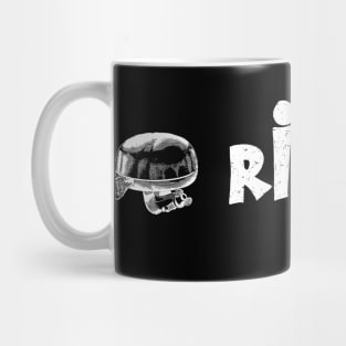 Vintage Bike Elements  with pedal, crank and bell. Ride a Bike and Enjoy the moment Mug